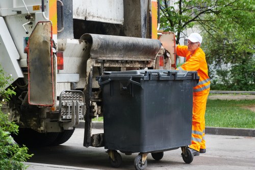 Professional waste clearance team at a Holborn site