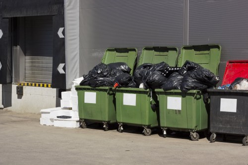 Recycling construction materials at a waste facility